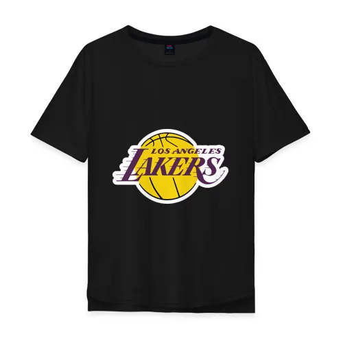 Мужская футболка хлопок Oversize LA Lakers | одежда