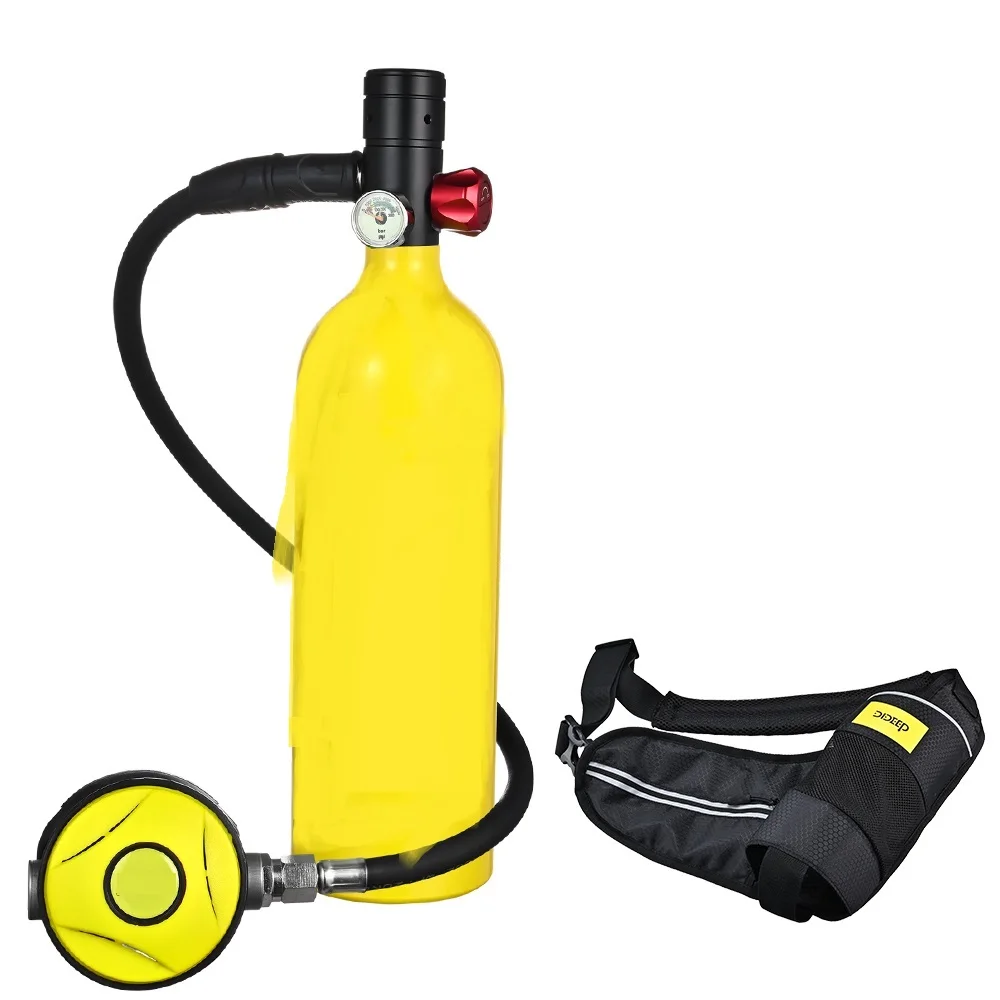 Oxygen cylinder with 1L capacity for underwater diving equipment