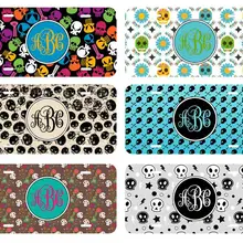 Индивидуальный индивидуальный номерной знак сахарный череп сердца шаблон монограмма автомобиля тег