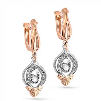 

Kabarovsky earrings with 18 diamonds in red gold