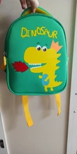 Mochila de grado alto para bebés y niñas, morral escolar 3D antipérdida con dibujos animados para guardería, impermeable de dinosaurios