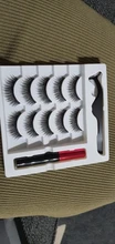 5 par/set magnético pestañas falsas pestañas uso repetido pestañas impermeable delineador de ojos líquido con pinzas de maquillaje