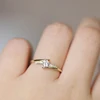 ZHOUYANG Ring For Women Simple Style Cubic Zirconia Wedding Ring Light Gold Color Fashion Jewelry KBR103 ► Photo 1/6