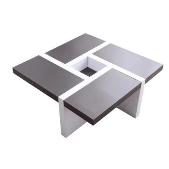 

Rebecca Mobili Coffee Table Furniture White and Brown Modern House 35x80x80