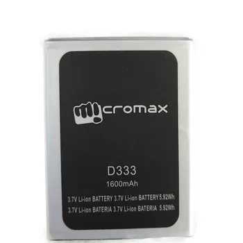 

5pcs/lot Mobile Phone Battery For Micromax D333 Battery 1600mAh