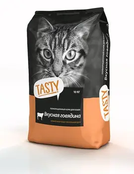 

Dry food TASTY Petfood for Cats with говядиной 10кг.