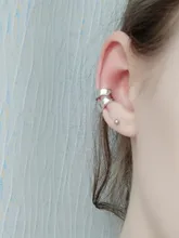 Circonio coreano oído brazalete Set pendientes para niñas 3-14k oro lindo cartílago Clip en pendientes No perforado mujeres Punk joyería