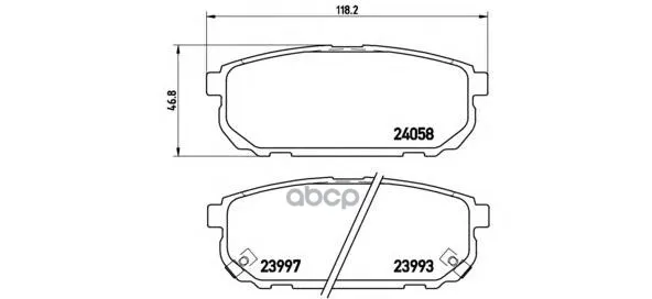 Колодки Тормозные Дисковые Задн Kia: Sorento(Jc) 02- Brembo арт. P30023