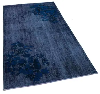 

113x201 Cm Purple Handmade Over Dyed Rug-4x7 Ft