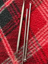 3 uds granos de espinillas, cuchara de herramienta removedora de acné para limpieza facial cuidado de la piel pinzas de acné aguja extractora de imperfecciones Comedone