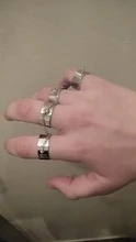 Punk Cool Hip-hop-Juego de anillos abiertos multicapa ajustable, cuatro dedos, juego de anillos para mujer, fiesta gótica, joyería de calle