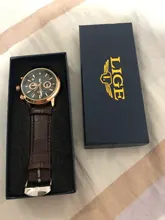 LIGE-reloj analógico con correa de cuero para hombre, nuevo accesorio de pulsera de cuarzo resistente al agua con cronógrafo, complemento Masculino deportivo de marca de lujo con fecha automática, 2021