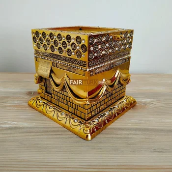 

Medium Size 3D Kaaba Design Islamic Gift In Gold Color