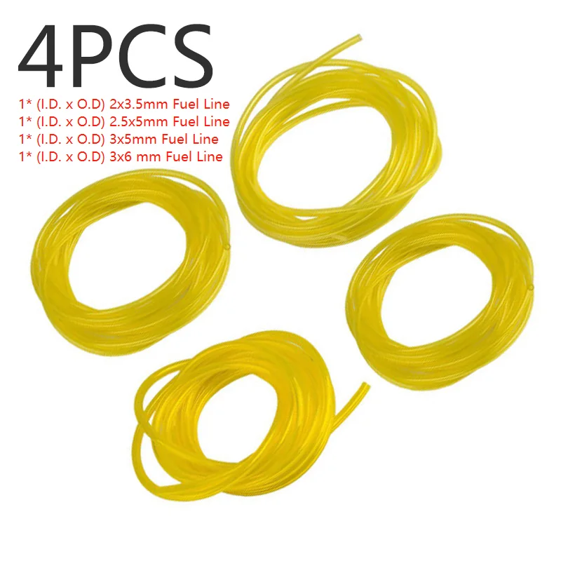 Petrol Fuel Hose Gas Pipe Tubing 4 Sizes For Trimmer Chainsaw Blower Tools 