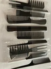Juego de peine para el cuidado del cabello, 10 Uds., antiestático, grueso, fino, dentado, cola, ondas, peines, peine de estilismo profesional