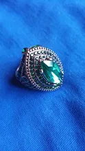 Kinel de lujo anillo para las mujeres aspecto Vintage AAA verde de cristal de la joyería de Boho de Color oro encanto étnico anillo de boda