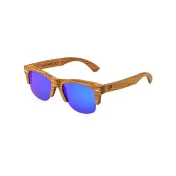 

Polarized Sunglasses Zebrano Wood Blue Lenses Ovahe