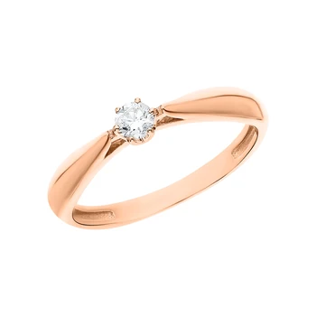 

Gold ring with diamonds sunlight sample 585
