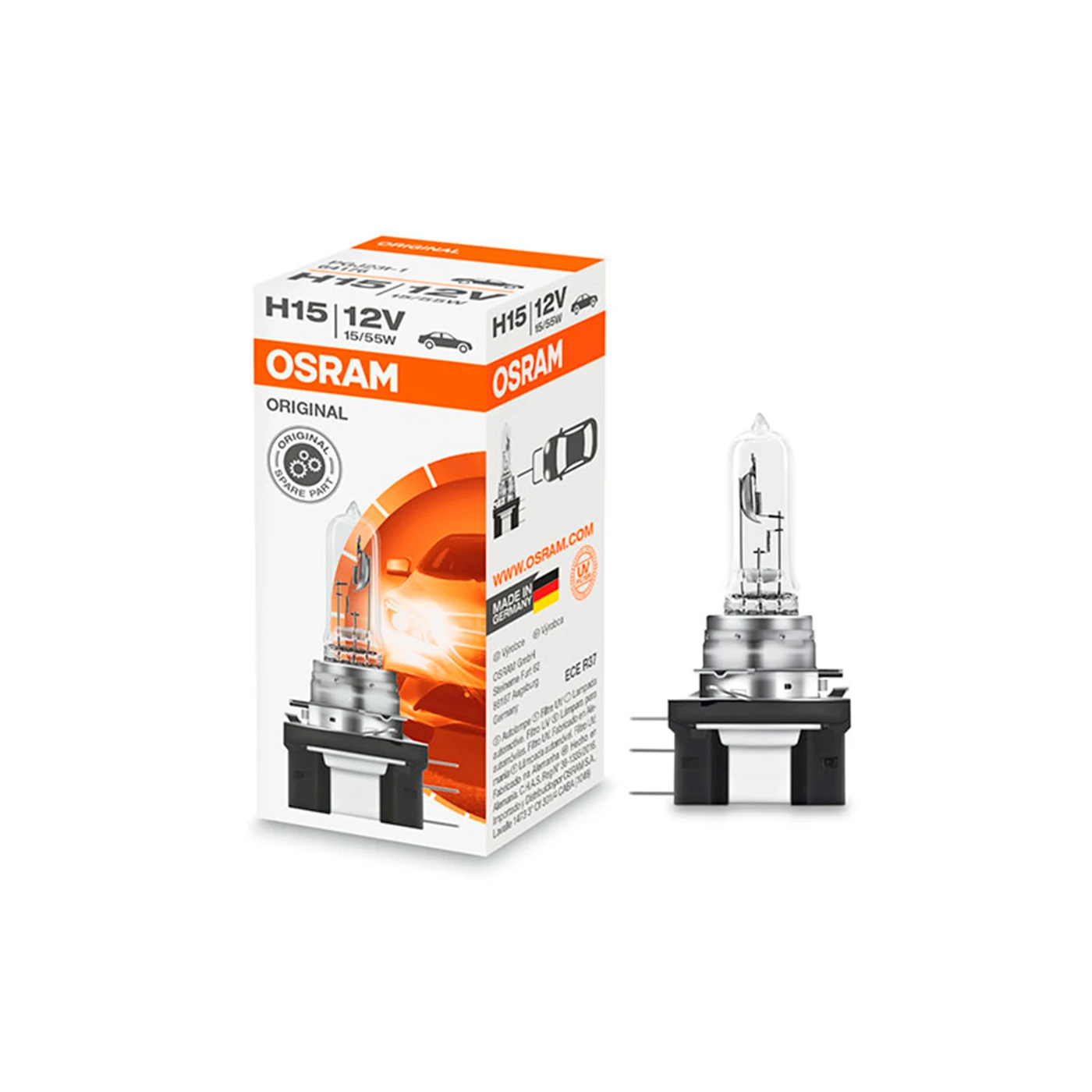 Лампа галогенная Osram Original Line H15 12V 55/15W PGJ23T-1 1 шт. | Автомобили и мотоциклы