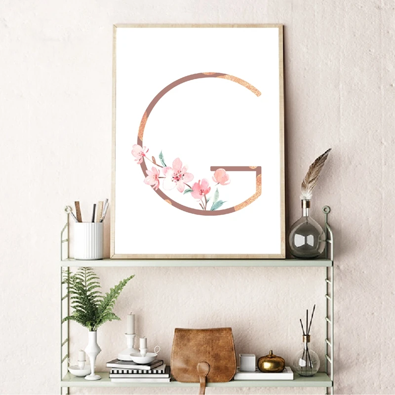 Sakura Letters Delicate Prints Wedding Wall Art Decor