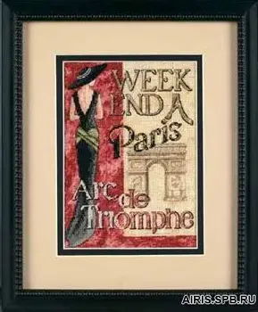 

65049-dms set for embroidery dimensions 'Weekend in Paris' 13x18 cm