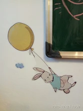 Wall-Stickers Balloon Room-Decor Vinyl Baby-Room Rabbit Waterproof Cartoon Child Kawaii