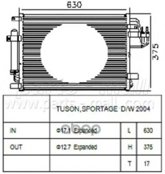 

Radiator conditioner Hyundai Tucson PMC 976062e000 parts-mall art. pxnca-077