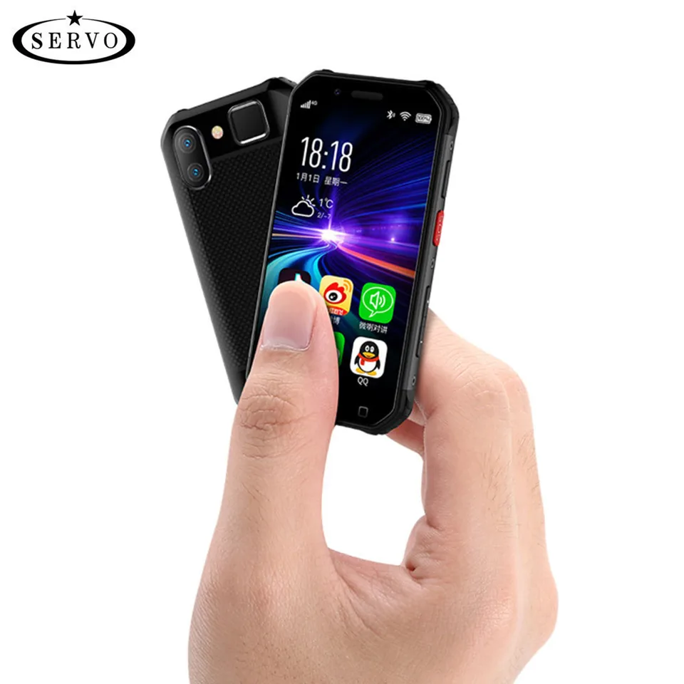 SERVO S10 Pro IP68 Waterproof mini Smartphone MTK6737 3GB 64GB NFC Walkie  talkie Rugged Phone 13MP Fingerprint Face Recognition