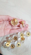 10 Uds acrílico Perillas de cristal tirador del cajón del armario perilla de manija de puerta en forma de diamante de la perilla de gabinete accesorio de muebles para el hogar sin tornillos