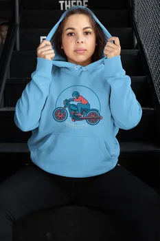 

Angemiel Wear Never Get Lose Blue Women 'S Hooded Sweatshirt