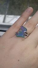 Las mujeres elefante tortuga humor anillos cambio de temperatura de Color colorido emoción sentimiento para mujer de fiesta chica ajustable anillo de la joyería