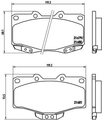 Колодки тормозные TOYOTA LAND CRUISER 70/80/90/4 RUNNER 87- пере