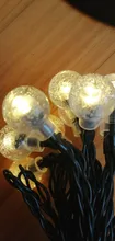 Garland String-Lights Flash Crystal-Ball Solar-Lamp Wedding-Decoration Fairy Christmas