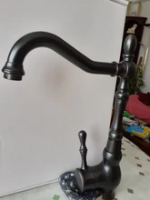 Montaje en cubierta de baño grifo de cocina monomando giratorio 360 lavabo mezclador grifos negro mezcladores de agua caliente y fría
