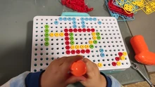 Tornillo de perforación 3D para niños, mosaico creativo, puzle, juguetes de bloques de construcción, taladro eléctrico, bricolaje, juguete educativo
