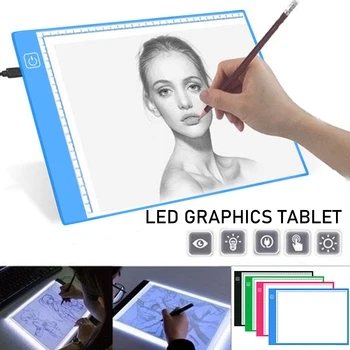 Digital Graphics Tablet A4 Digital Graphics Tablet LED Drawing Board Light Box Tracing Copy Pad