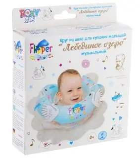 

Round neck for bathing kids flipper with music, blue Roxy fl004