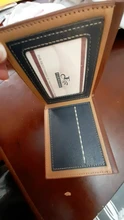 Cartera Vintage de cuero para hombre, cartera masculina de lujo, corta, ajustada, con Clip para dinero, tarjetero, Portomonee