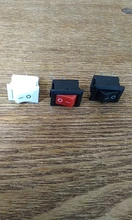 Switch Push-Button SPST 250V Black White KCD11 Snap-In-On/Off 3A 10x15mm 10pcs And Red