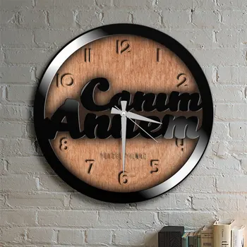 

Personalized Dear Mom Design Wood Round Wall Clock-1