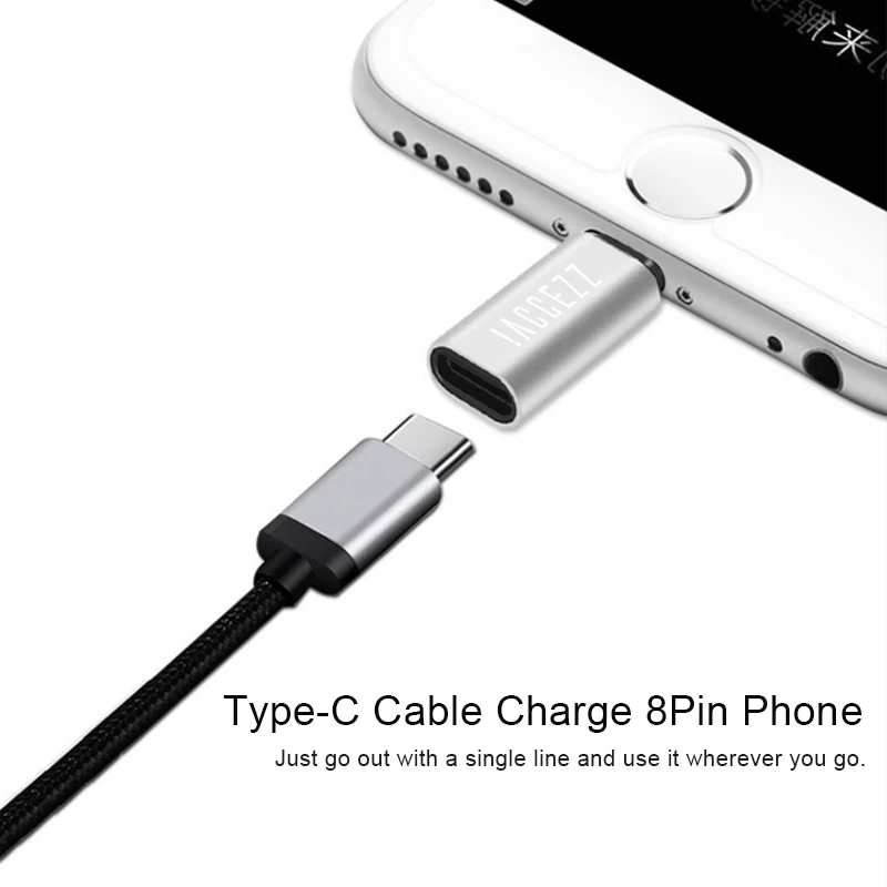 ! Переходник ACCEZZ OTG с гнездом Type C на штекер lighting адаптеры для Apple iPhone 12 11 X XS XR 8 7 Plus