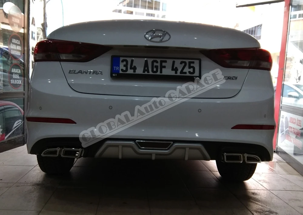 For Hyundai Elentra 16 17 18 19 21 Diffuser Extension Rear Bumper Attachment Car Styling Auto Accessory Exhaust Bumpers Aliexpress