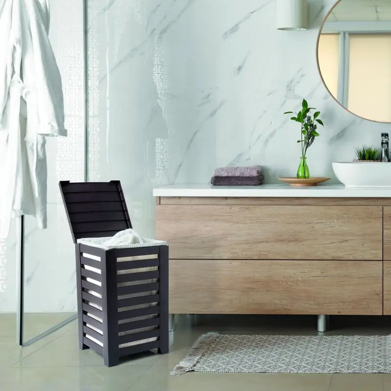 Stainless Steel Pull Out Laundry Basket For Bathrooms TANSEL Storage