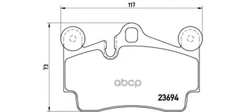 

Brake pads disc rear. Audi Q7 (4L) 03/06-08/15 / Porsche Cayenne (9 PA) 09/02-09/10/VW T Brembo item No. p85070