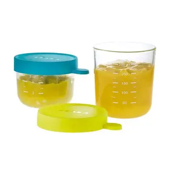 

BEABA Box 2 lots glass 150ml Blue, 250ml neon