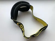 COPOZZ-Gafas de esquí con funda y lente amarilla, lentes de esquí esféricas antivaho, para esquiar, para hombre y mujer, gafas de nieve + lente + caja