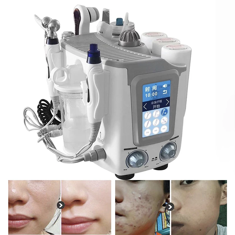 6 In 1 Small Bubble Hydrogen Oxygen Beauty Machine Facial Professional SPA Skin Cleaning Moisturizing Lifting Anti-Aging Wrinkle