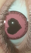 Lentillas de Anime bio-essence para Cosplay, 2 unidades/PAR, para ojos, coloreado con cristales rosas Belleza