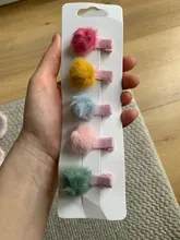 Horquillas con pompón para niña, accesorios para el cabello de 5 uds.