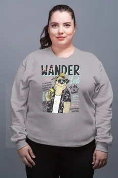 

Angemiel Wear Holidaymaker Spectacled Bear Gray Female Sweatshirt